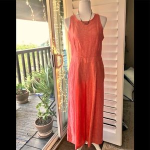 Banana Republic Coral Linen Blend Jumpsuit. NWOT